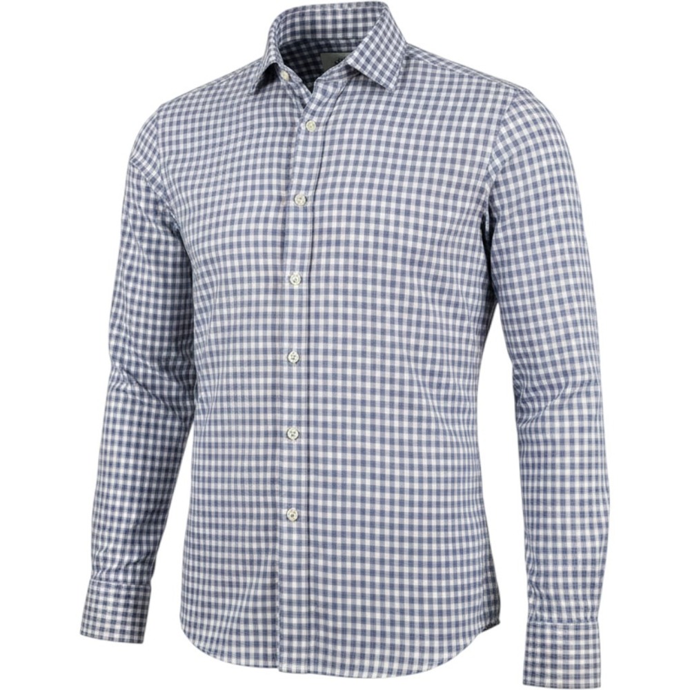 Ben Sherman Mens Tailored Slim Fit Gingham Shirt 16 34-35 Blue Red Cotton Dress